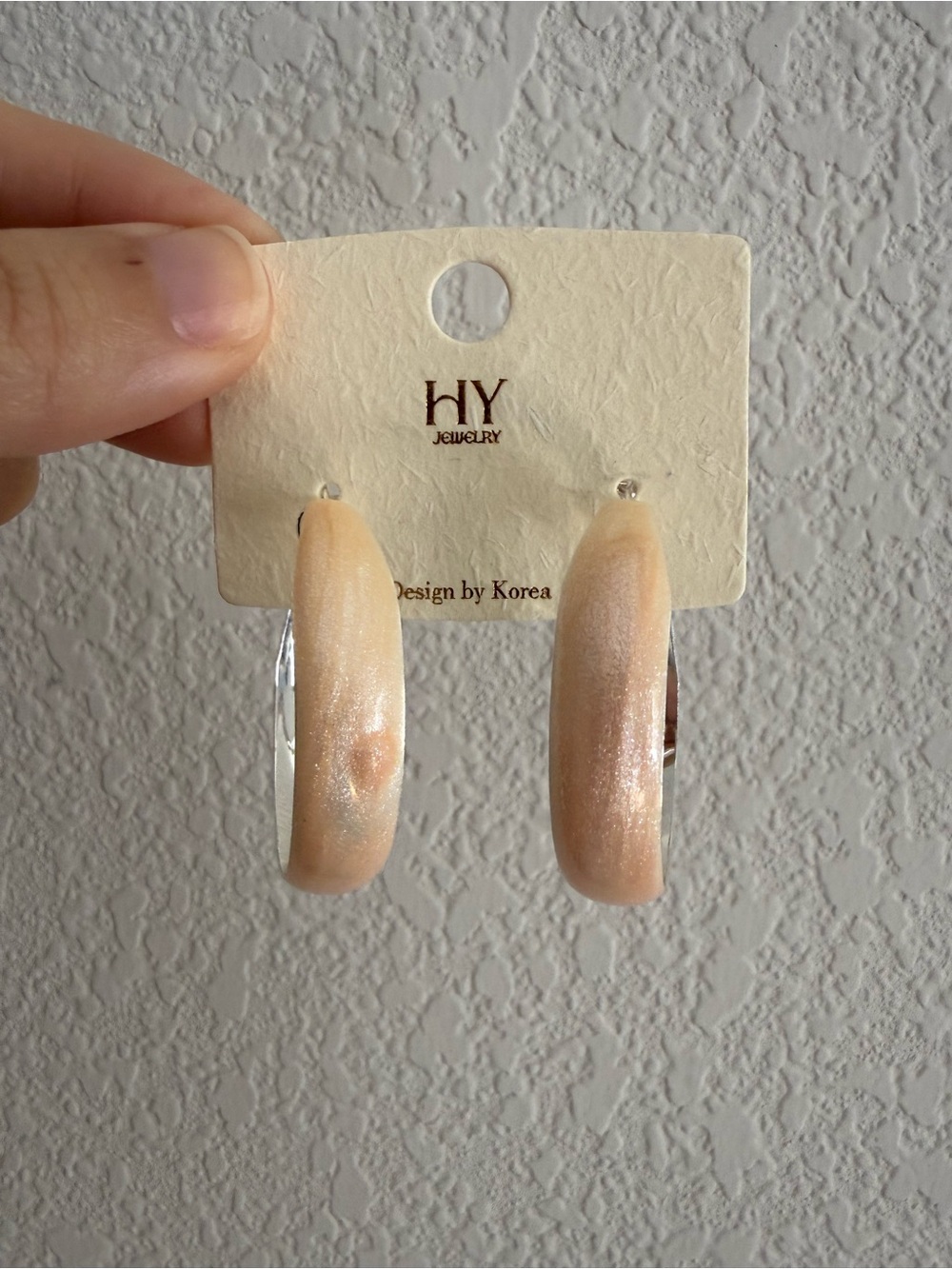 HY women’s Jewelry Peach Hoop Earrings
